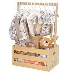 Baby Shower Crate Closet, Crate Closet, Basket For Newborn, Welcome Gift Basket, Wooden Storage Crates, Baby Storage, Storage Crate, Baby Shower Gift Basket, Baby Hamper