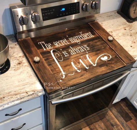 Noodle Board Designs, Farmhouse Stove, Stove Covers, Wooden Stove Top Covers, Wooden Stove, Stove Board, Noodle Boards, Kitchen 2021, Noodle Board