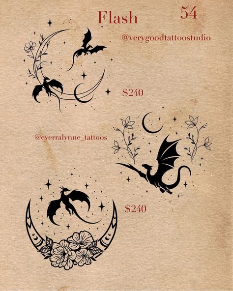 Crescent Moon Dragon Tattoo, Mother Son Dragon Tattoos, Dragon Moon Tattoo Design, Small Begginers Tattoo, Xaden Riorson￼ Tattoo, Small Dragon Silhouette Tattoo, Magic Themed Tattoo, Ornamental Dragon Tattoo, Mystical Creature Tattoos