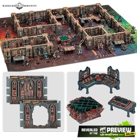 LVO 2023 – Play the Ultimate Game of Cops and Robbers With Kill Team: Soulshackle - Warhammer Community Adeptus Arbites, Imperial Agent, Cops And Robbers, Warhammer Terrain, Action Painting, Display Board, Games Workshop, Retro Futurism, Warhammer 40k