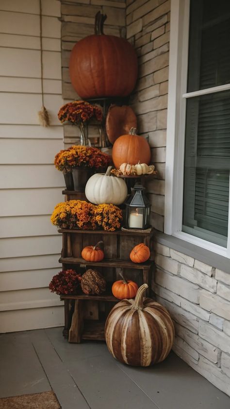 Fall Thanksgiving Decor Front Porch, Thanksgiving Decor Front Porch, Thanksgiving Decor Ideas, Luxury Mediterranean Homes, Ultra Modern Homes, Decor Front Porch, Fall Comfort Food, Beautiful Candle, Fall Thanksgiving Decor