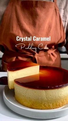 Caramel Jelly, Caramel Pudding Cake, Whipping Cream Cake, Crystal Cakes, Gelatin Powder, Asian Sweets, Caramel Pudding, Spring Recipe, Crystal Cake