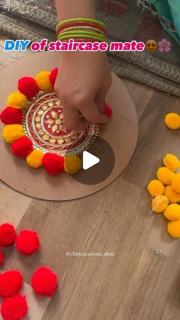 Diwali Decoration Diys, Diwali Decoration Items Craft, Decorative Items For Diwali, Diwali Decorations Items, Diy Rangoli Ideas Easy, Decoration For Diwali Home, Diwali Decoration Items At Home Diy, Diy Rangoli Mats, Diy For Diwali Decoration