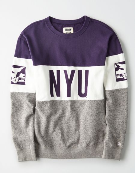 Tailgate Women's NYU Violets Colorblock Sweatshirt Bill Denbrough, University Inspiration, College Vibes, Mclaren Racing, Colorblock Sweatshirt, College Ideas, Streetwear Clothes, Nyc Life, Color Block Sweatshirt