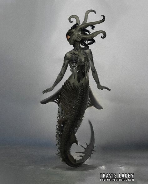 reddit: the front page of the internet Horror Mermaid, Lovecraftian Monsters, Monster Ideas, Monster Artwork, Lovecraftian Horror, Eldritch Horror, Cthulhu Mythos, Horror Monsters, Cosmic Horror