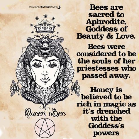 Save the Bees - Save Earth's Magic Bees In Witchcraft, Bee Goddess, Aphrodite Goddess, Green Witchcraft, Oh My Goddess, Kitchen Magic, Spirit Animals, Bee Friendly, Goddess Of Love