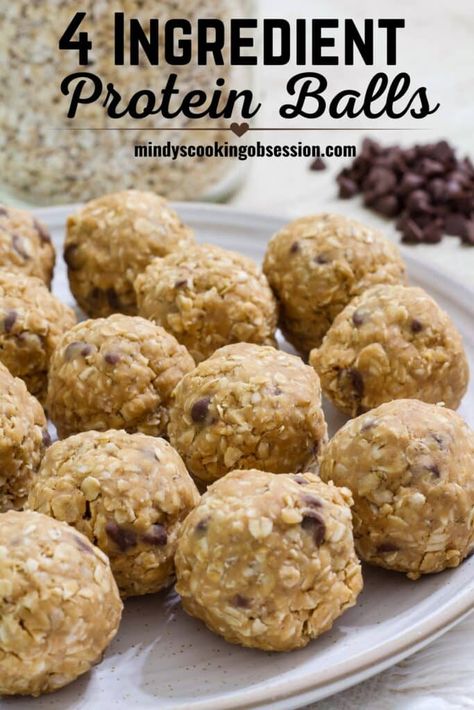 4 Ingredient Protein Rich Peanut Butter Energy Balls are made with oats and nut butter for a healthy snack the whole family is sure to love. 21 Day Fix Protein Balls, Sun Butter Protein Balls, Ww Protein Balls, Pb2 Protein Balls, Protein Balls Without Peanut Butter, Protein Oat Balls, Protein Balls With Protein Powder, Protein Peanut Butter Balls, Powerballs Recipe