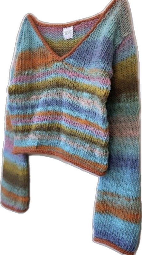 Blue sea jumper knitted hand made jumper loose mohair v neck inspiration inspo brown green crochet Blue Jumper, Dream Clothes, Knitting Inspiration, Knitted Sweater, Outfits Casuales, Crochet Clothes, Knitting Pattern, Aesthetic Clothes, Diy Clothes