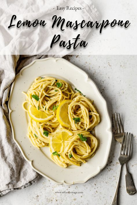 Lemon Marscapone Pasta, Marscapone Recipes Savoury, Ways To Use Marscapone, Marscapone Pasta Sauce Recipes, Recipes With Marscapone Cheese Dinners, Mascarpone Pasta Recipes, Marscapone Recipes, Lemon Marscapone, Mascarpone Pasta