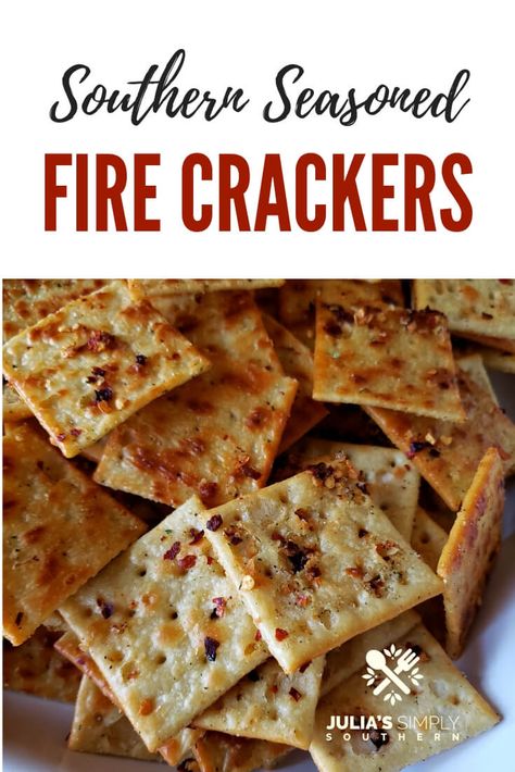 How to make Southern Baked Fire Crackers, also known as Alabama fire crackers or ranch fire crackers. This is a simple party food and can be oven toasted or no bake. They are addictive when served as an appetizer or snack #Firecrackers #Saltines #SeasonedCrackers #EasyAppetizers Firecrackers Saltines, Fire Crackers Recipe, Alabama Fire Crackers, Seasoned Saltine Crackers, Saltine Cracker Recipes, Simple Party Food, Spicy Crackers, Seasoned Crackers, Fire Crackers