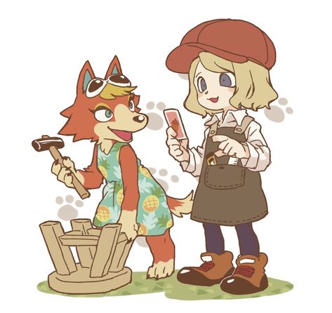 Animal Crossing Style Art, Audie Animal Crossing Fanart, Isabelle X Mayor, Acnh Villagers As Human, Anch Character, Audie Acnh, Dotty Animal Crossing, Kyle Animal Crossing, Animal Crossing Art Style