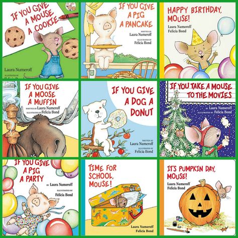 Laura Numeroff Books, The Button Box Book Activities, Laura Numeroff Author Study Preschool, Author Studies For Preschool, Preschool Author Study, Story Telling Ideas For Preschool, Pigeon Activities, Pig Pancakes, Laura Numeroff Author Study