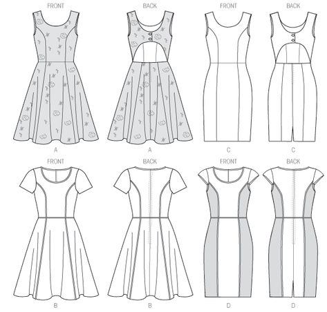 Princess Line Dress Pattern, Princess Seam Dress Pattern, Skirt Variations, Mccalls Dress, Princess Line Dress, Misses Dresses, Pink Picnic, Princess Seam Dress, Dress Making Patterns