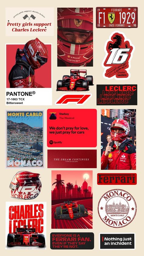 Charles Ferrari, Ferrari Aesthetic, Phone Cover Stickers, Charles Leclerc Ferrari, Formula 1 Iphone Wallpaper, Leclerc Ferrari, Clear Phone Case Design, Watch F1, Ferrari Poster