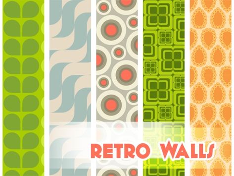 sailorrach's Retro Walls Sims 4 Retro Bathroom, Ts4 Retro Furniture, Sims 4 Retro Wallpaper, Sims 4 Cc Groovy Furniture, Sims4 Retro Cc, Ts4 Retro Cc, Sims 4 Retro Cc, Mm Furniture, 60s Wallpaper