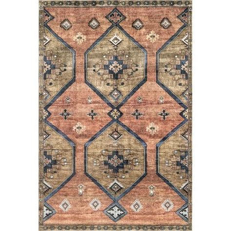 Judy Traditional Persian Machine … curated on LTK Nuloom Rugs, Area Rug For Living Room, Washable Area Rug, Area Rug Collections, Medallion Design, Rug For Living Room, 8x10 Area Rugs, Washable Area Rugs, Machine Washable Rugs