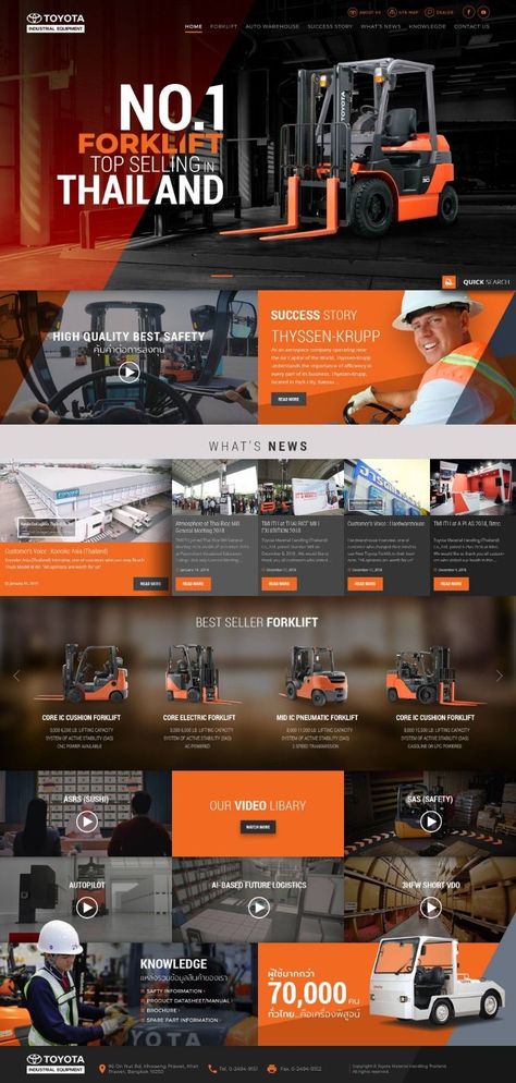 Construction Web Design Inspiration, Engineer Website Design, Website Design Engineering, Engineering Website Design, Forklift Design, Logistics Design, Banner Web, Banner Design Inspiration, Digital Marketing Design