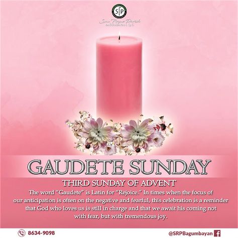 Gaudete Sunday Advent, Third Sunday Of Advent Joy, Happy Birthday Brother Messages, 3rd Sunday Of Advent, Third Sunday Of Advent, Advent Prayers, Church Catholic, Liturgical Colours, Birthday Brother