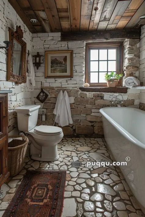 Small Cottage Bathroom, Rustic Showers, Small Attic Bathroom, Second Bathroom, English Cottage Interiors, Cottage Bathroom Ideas, Dorm Diy, Bathroom Tile Ideas, Interior Bathroom