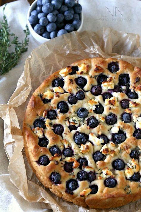 Gluten Free Blueberry Goat Cheese Focaccia Cheese Focaccia, Blueberry Goat Cheese, Foccacia Bread, Yeast Packet, Focaccia Recipe, Cheese Making, Bread Mix, Vegan Gluten Free Recipes, Gluten Free Treats