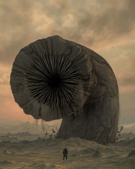 Sandworm by Beeple 2020-12-21 Dune Film, Dune Series, Dune Art, Arte Alien, Earthworms, Alien Concept Art, Monster Concept Art, Science Fiction Art, Creature Concept Art