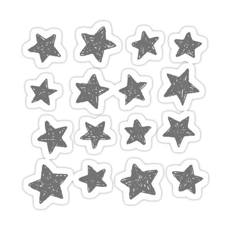 Printable Doodles Stickers, Gray Stickers, Grey Stickers, Doodle Stars, Y2k Stickers, Anime Cover, Homemade Stickers, Green Sticker, Stars Pattern