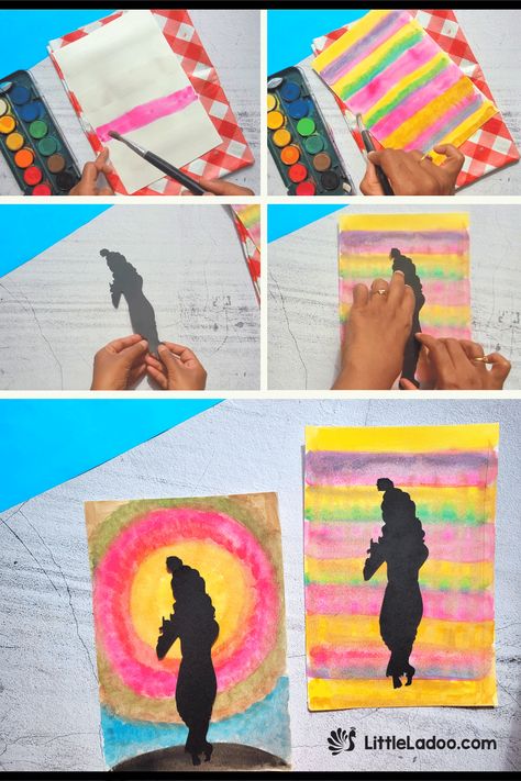 Krishna Silhouette painting for kids Fun Printables For Kids, Diy Crown, Krishna Janmashtami, Krishna Painting, Fun Printables, Silhouette Crafts, Krishna, Fun Projects, Toddler Activities