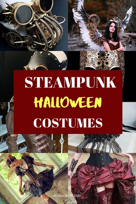 Explore some of the best steampunk Halloween costumes for women and men. Beautiful Victorian Steampunk costumes and accessories for cosplay events and Steampunk festivals. Plus Size Steampunk Costume Diy, Steampunk Diy Costume Women, Diy Steampunk Costume Women, Steam Punk Halloween Costume, Steampunk Halloween Costumes Diy, Steampunk Halloween Decorations, Steampunk Witch Costume, Steampunk Costumes Women, Steam Punk Costume Women