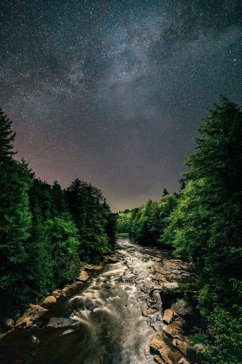 8 West Virginia stargazing spots you don't want to miss this summer - West Virginia State Parks West Virginia Aesthetic, Changing Aesthetic, Blackwater Falls State Park, Blackwater Falls, Allegheny Mountains, Clear Night Sky, Hiking Places, Scenic Railroads, Dream Future