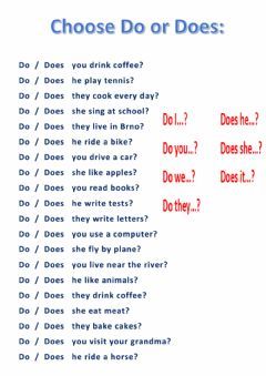 Present simple questions Language: English Grade/level: beginners School subject: English as a Second Language (ESL) Main content: Do or does Other contents: present simple Simple Present Tense Worksheets, English Conversation For Kids, English Grammar For Kids, Simple Present Tense, Grammar For Kids, Reading Test, Simple Questions, English Grammar Worksheets, Learning English For Kids