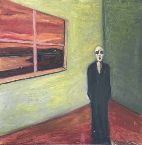 Edvard Munch inspired painting during isolation. Edvard Munch Inspired Art, German Expressionism Paintings, Edward Munch Art, Dark Expressionism Art, Edvard Munch Quote, Isolation Painting, Edvard Munch Paintings, Expressionism Art Painting, Painting Expressionism