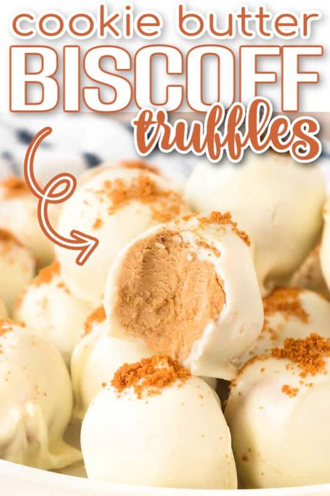 Truffles Without Cream Cheese, Biscoff Cookie Butter Balls, Cookie Butter Truffles Recipe, Little Debbie Truffles, Cookie Butter Balls, Cookie Butter Truffles, Biscoff Balls, Biscoff Balls Recipe, Biscoff Truffles Recipe