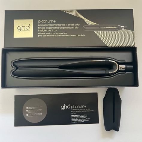 The Revolutionary Technology Behind The Ghd Platinum+ Styler Makes Styling Your Hair A Worry-Free Experience! The New Tri-Zone Technology Uses A Heat That Is Safe For Your Hair, Ultimately Making It Stronger And Shinier. The Ghd Platinum+ Styler Evenly Distributes The Heat As You Style, Can Reduce Hair Breakage Up To 50% And Increase Shine By 20%. Box Has Some Shelf Wear! Open Box- Tested.These Are Brand New Inside Of An Open Outer Box. The Bases Have Been Tested To Ensure They Charge And Are Wo Ghd Platinum, Ghd Hair, Hair Breakage, Retail Box, Hair A, Open Box, Hair Tools, For Hair, The Heat