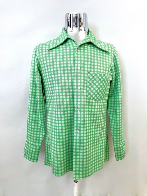 70s Collared Shirt, 70s Fashion Men, 70s Shirts, Disco Shirt, Seventies Fashion, 70s Fashion, Colorful Fashion, Shirt Men, Collar Shirts