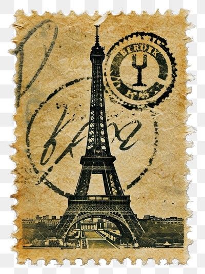 Png Architecture, Paris Cards, Letters Vintage, Png Stickers, Vintage Postage Stamps, Vintage Postage, Travel Stickers, Scrapbook Printables, Vintage Paris