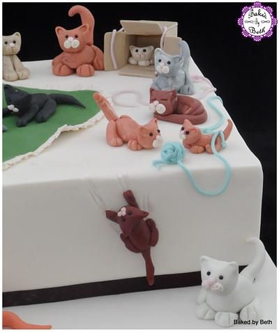 Crazy Cat Lady Cat Sheet Cake, Square Birthday Cake, Birthday Cat, Lemon Buttercream, White Chocolate Ganache, Cat Birthday, Crazy Cat, Sheet Cake, Chocolate Ganache