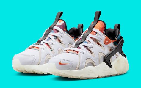 Nike Air Huarache Craft "Lunar New Year" Release Date Nike Air Huarache Craft, Nike Huaraches For Streetwear With Branded Insole, 2023 Lunar New Year, Nike Air Huarache Shoes, Orange Nike Huaraches, Nike Air Trainer Huarache, Nike Air Huarache White, First Looks, Air Huarache