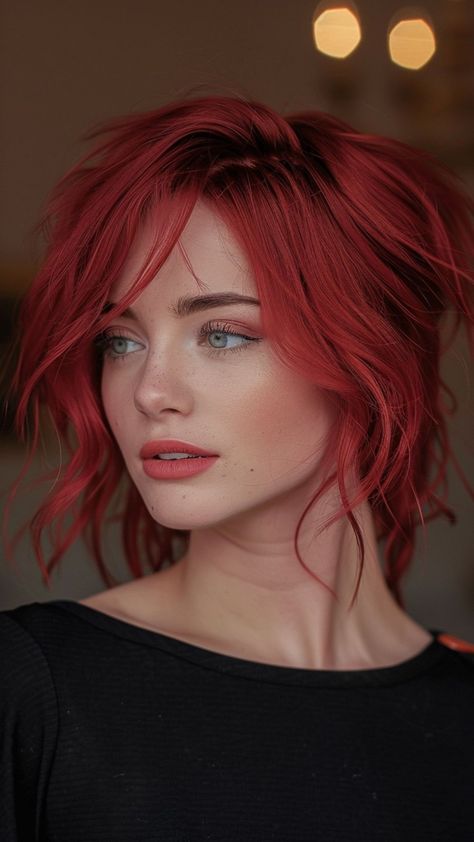 Choosing the perfect shade of red for your hair and skin tone is not as complicated as it may seem. To find the right hue, you should account for three main factors – eye color, #red #hair Red Haircut, Burgundy Hair Color, Long Layered Bob, Hair Color Burgundy, Dark Red Hair, Shade Of Red, Ginger Girls, Burgundy Hair, Spring Hairstyles