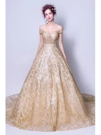 Gold Sequin Prom Dress, Gold Ball Gown, Debut Gowns, Prom Dress Ball Gown, Golden Gown, Gold Gown, Golden Dress, Dress Ball Gown, Sequin Prom Dress