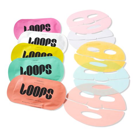 New 5pk Loops Beauty Variety Assorted Hydrogel Face Masks All Skin Type Rejuvenating Loops Variety Loop Kit - The Best Hydrogel Face Masks For Every Skin Moment - Comes With Five Masks For Brightening, Detoxifying, Repairing, Glowing, And Rejuvenating - For All Skin Types - 5 Pc * What It Does: It's A Collection To Give You A Variety Of Options For Any Moment You And Your Skin Could Experience. You Never Know What Your Skin Might Need, So Why Not Be Prepared For Anything? * The Moment They're Fo Facial Mask Aesthetic, Cousin Sleepover, Preppy Skin Care, Burr Basket, Face Mask Brands, Nightly Routine, Birthday Basket, Face Care Routine, Face Mask Set