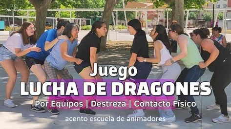 𝗟𝗨𝗖𝗛𝗔 𝗗𝗘 𝗗𝗥𝗔𝗚𝗢𝗡𝗘𝗦. Juego de trabajo en equipo. Dos grupos en fila, cogidos. La cabeza del dragón debe atrapar la cola o rabito del otro dragón. 🐉𝘌𝘴𝘵𝘪𝘮𝘶𝘭𝘢_ Confianza, trabajo en equipo, contacto físico, perseverancia, deportividad. #Educacion #Aprendizaje #DinamicasdeGrupo #DinamicasDivertidas #Juegos #JuegosCooperativos #JuegosDivertidos #JuegosparaNiños #JuegosparaJovenes #ActividadesRecreativas #Teambuilding Gym Games For Kids, Gym Games, Youth Games, Summer Camp, Games For Kids, Games To Play, High School, Camping, Baby Shower