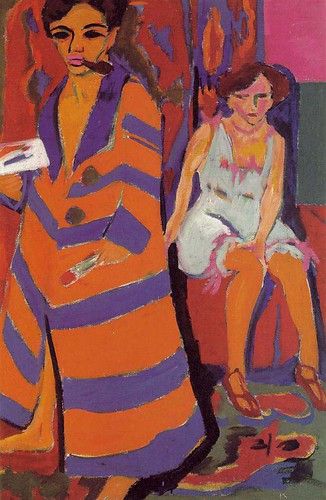 Kirchner, Ernst Ludwig Self-Portrait with Model 1910/1926 … | Flickr Ernst Kirchner, Ludwig Kirchner, Ernst Ludwig Kirchner, German Expressionism, Expressionist Art, Expressionist Painting, Giclee Painting, Art Folder, German Art