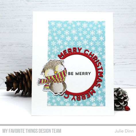 Be Merry Christmas Circle, Sandy Allnock, Owl Card, Mft Cards, Circle Frame, Mft Stamps, Be Merry, Circle Frames, Winter Cards