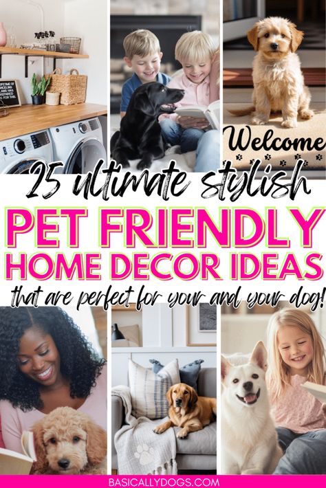 25 Ultimate Stylish Pet Friendly Home Decor Ideas 1 Pet Decor Ideas, Dog Friendly Living Room, Dog Room Design, Dog Nook, Dogs Room, Photo Gallery Wall, Dog Crate Table, Cleaning Station, Pet Decor