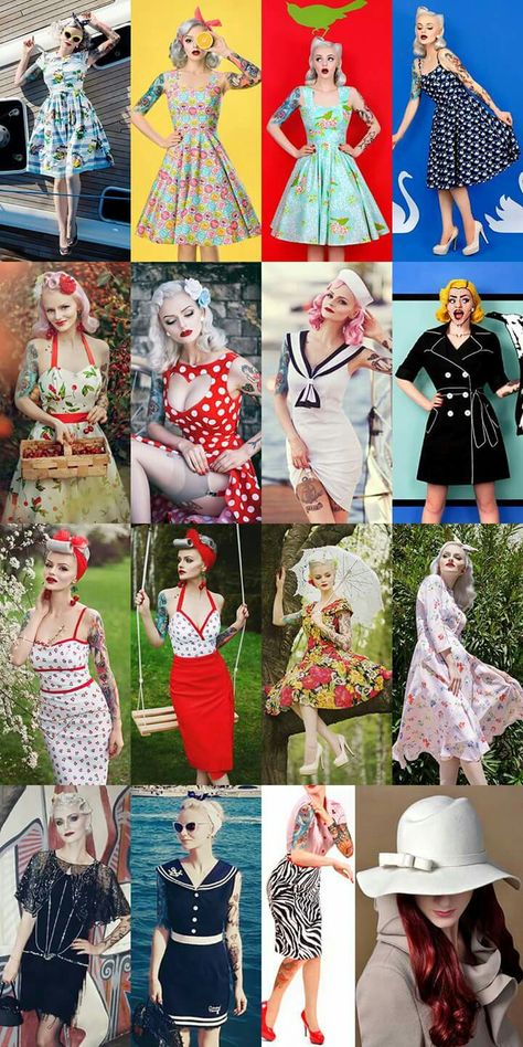 Pin Up Outfits Rockabilly, 50s Party Outfit, Polka Dot Wedding Theme, Housewife Costume, Pinup Party, Pin Up Party, Rockabilly Party, Goth Outfit Ideas, Pin Up Looks