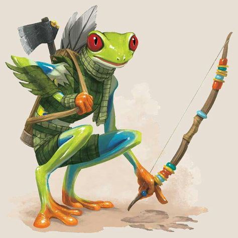 Frog Illustration, Dnd Races, Chaotic Neutral, Frog Art, Fantasy Races, Dungeons And Dragons Characters, Dnd Art, The Fort, Dnd Characters