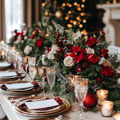 Romantic Christmas Wedding, Christmas Wedding Decorations Receptions, Christmas Wedding Reception Ideas, Christmas Wedding Reception, Elegant Christmas Wedding, Christmas Winter Wedding, Christmas Themed Wedding, Christmas Wedding Themes, Christmas Wedding Inspiration