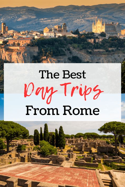 Discover the best day trips from Rome, perfect for exploring the top places to visit in Italy! From ancient ruins to charming hilltop towns, find your next adventure. 📍 Tivoli, Pompeii, Florence, and more! #DayTripsFromRome #RomeTravel #ItalyAdventures #TravelTips Italy Attractions, Backpacking Inspiration, Day Trip From Rome, Italy Guide, Day Trips From Rome, Pompeii And Herculaneum, Train Tour, Italy Travel Tips, Travel Italy