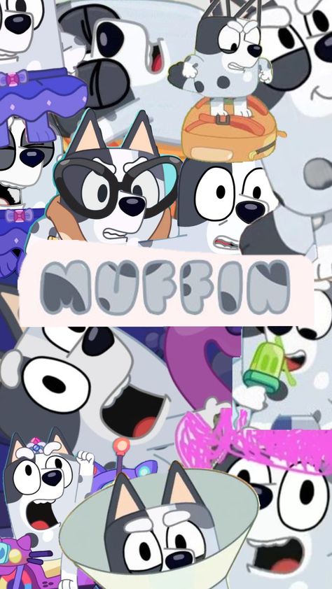 #bluey#muffin#shuffles#wallpaper Muffin Wallpaper Bluey, Bluey Collage Wallpaper, Muffin From Bluey Wallpaper, Muffin Bluey Wallpaper, Muffin Wallpaper, Bluey Wallpapers, Muffin Bluey, Bluey Wallpaper, Bluey Muffin