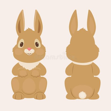 Bunny/rabbit front and back view. Vector illustration #Sponsored , #SPONSORED, #PAID, #rabbit, #illustration, #Vector, #Bunny Rabbit Vector, Back View, Cute Bunny, Bunny Rabbit, Royalty Free Images, Abstract Design, Childrens Books, Stock Illustration, Pikachu